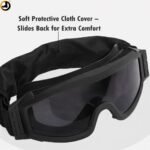 Tactical Military Goggles With 3 Interchangeable Lenses – Black - Image 8