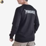 Black Punisher Sweatshirt – Cotton Blend Brushed Fleece - Image 5