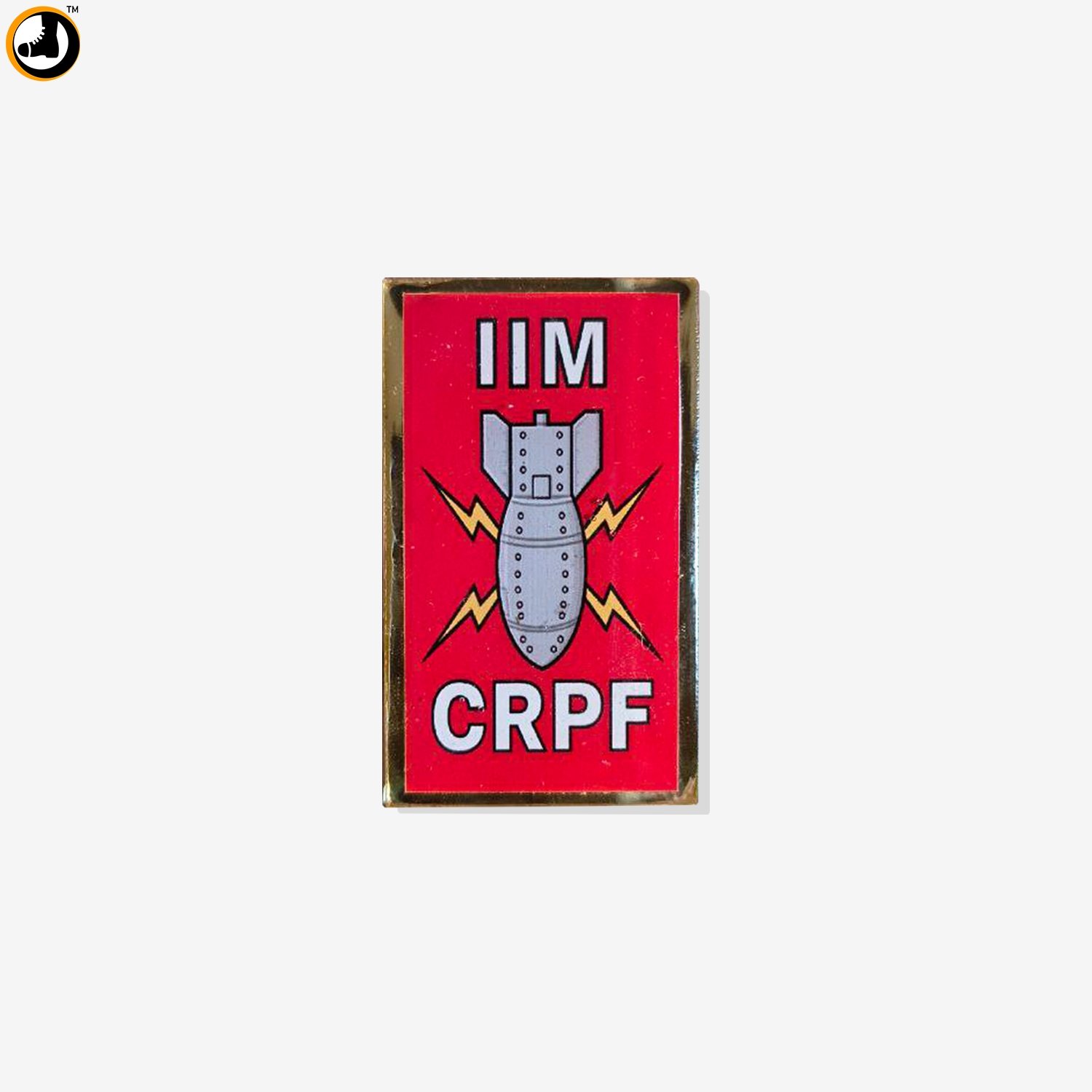 CRPF IIM BADGE ONLINE ARMY STORE CRPF IIM Acrylic Badge with Pin Back - Image 1