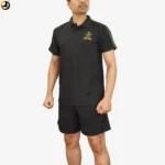 Premium Army Polo T-Shirt & Shorts Set Black | Embroidered Training Combo - Image 3