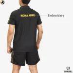 Premium Army Polo T-Shirt & Shorts Set Black | Embroidered Training Combo - Image 8