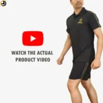 Premium Army Polo T-Shirt & Shorts Set Black | Embroidered Training Combo - Image 2