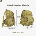 MacGear Olive Green Tactical Backpack with Expandable Gear Storage - Image 7