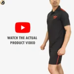 NSG SAG Polo T-Shirt & Shorts Set Black with Red Stripes | Premium Forces Training Combo - Image 2