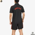 NSG SAG Polo T-Shirt & Shorts Set Black with Red Stripes | Premium Forces Training Combo - Image 4
