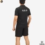 NSG Black T-Shirt & Half Pant Set with Embroidery - Image 3