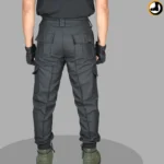 06 Pocket Black Commando Stitch Front & Back Seam Pant  (Tailored Fit) - Image 5