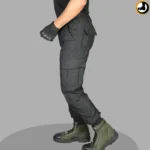 06 Pocket Black Commando Stitch Front & Back Seam Pant  (Tailored Fit) - Image 2