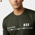 BSF Printed T-Shirt Olive Green | First Line of Defence Design - Image 4