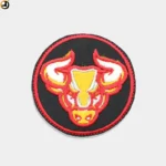 Bison Bull Embroidery Patch with Velcro