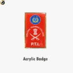 CRPF Central Training College PTI Acrylic Badge with Pin - Image 2