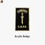 CRPF Commando Acrylic Badge with Pin - Image 2