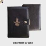 Diary with Indian Air Force Logo (Black Leather) (Size - 21cm X 15cm) - Image 2
