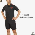 NSG SAG Polo T-Shirt & Shorts Set Black with Red Stripes | Premium Forces Training Combo - Image 10