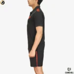 NSG SAG Polo T-Shirt & Shorts Set Black with Red Stripes | Premium Forces Training Combo - Image 4