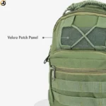 Olive Green Tactical Sling Bag with Velcro Panel - Image 7