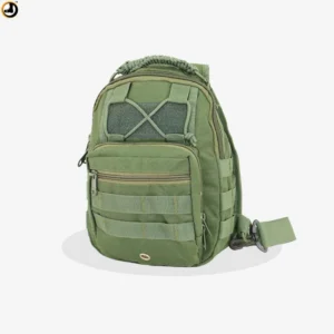 Olive Green Tactical Sling Bag with Velcro Panel