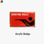 Shooting Skills Acrylic Badge with Pin - Image 2
