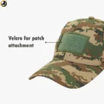 Digital Camo Tactical Cap with Triple Velcro Panels (Copy) - Image 3