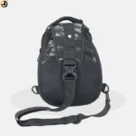 Black Multicam Tactical Sling Bag with Velcro Panel - Image 6