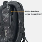 Ranger Black Multicam Tactical Backpack with Secure Rear Laptop Compartment - Image 10