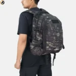 Ranger Black Multicam Tactical Backpack with Secure Rear Laptop Compartment