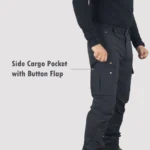 Camo Hill Black Lightweight Outdoor Trekking Cargo Pants - Image 8