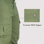 Camo Hill Olive Green Lightweight Outdoor Trekking Cargo Pants - Image 11