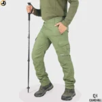 Camo Hill Olive Green Lightweight Outdoor Trekking Cargo Pants - Image 3