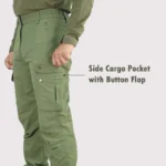 Camo Hill Olive Green Lightweight Outdoor Trekking Cargo Pants - Image 8
