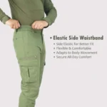 Camo Hill Olive Green Lightweight Outdoor Trekking Cargo Pants - Image 10