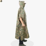 Digital Camo Rain Poncho with Utility Pocket - Image 2