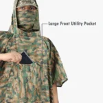 Digital Camo Rain Poncho with Utility Pocket - Image 3