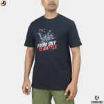 "From Sky to Battle" Military Inspired T-Shirt – Black