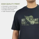 "See Clear Hit Hard" Military Inspired T-Shirt – Black - Image 6