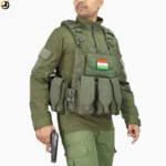 Premium Olive Green Tactical Combat Vest with Quick-Release Buckles - Image 3