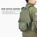 Premium Olive Green Tactical Combat Vest with Quick-Release Buckles - Image 7