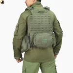 Premium Olive Green Tactical Combat Vest with Quick-Release Buckles - Image 4
