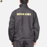Indian Army Tracksuit (Black with Green Strips) | Upper Only - Image 5