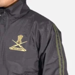 Indian Army Tracksuit (Black with Green Strips) | Upper Only - Image 6