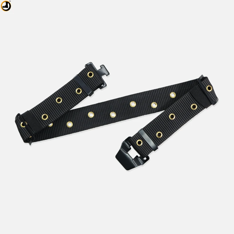 TACTICAL BELT BLACK LOC WITH HOLE_online army Store Army Black LOC Belt (Nylon) - Image 1