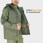 Camo Hill -10°C Tactical Winter Jacket with Detachable Hood – Olive Green - Image 15