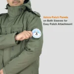 Camo Hill -10°C Tactical Winter Jacket with Detachable Hood – Olive Green - Image 18